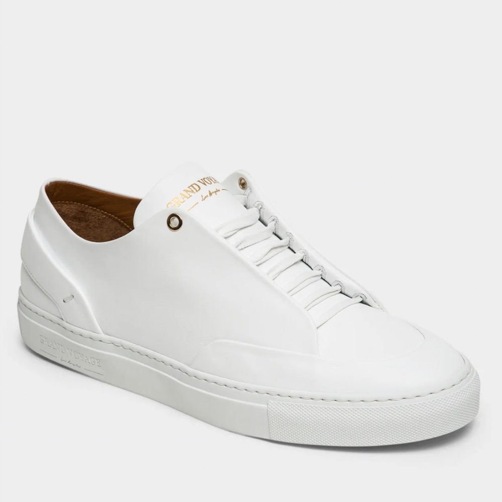 Mens GRAND VOYAGE Leather Sneakers